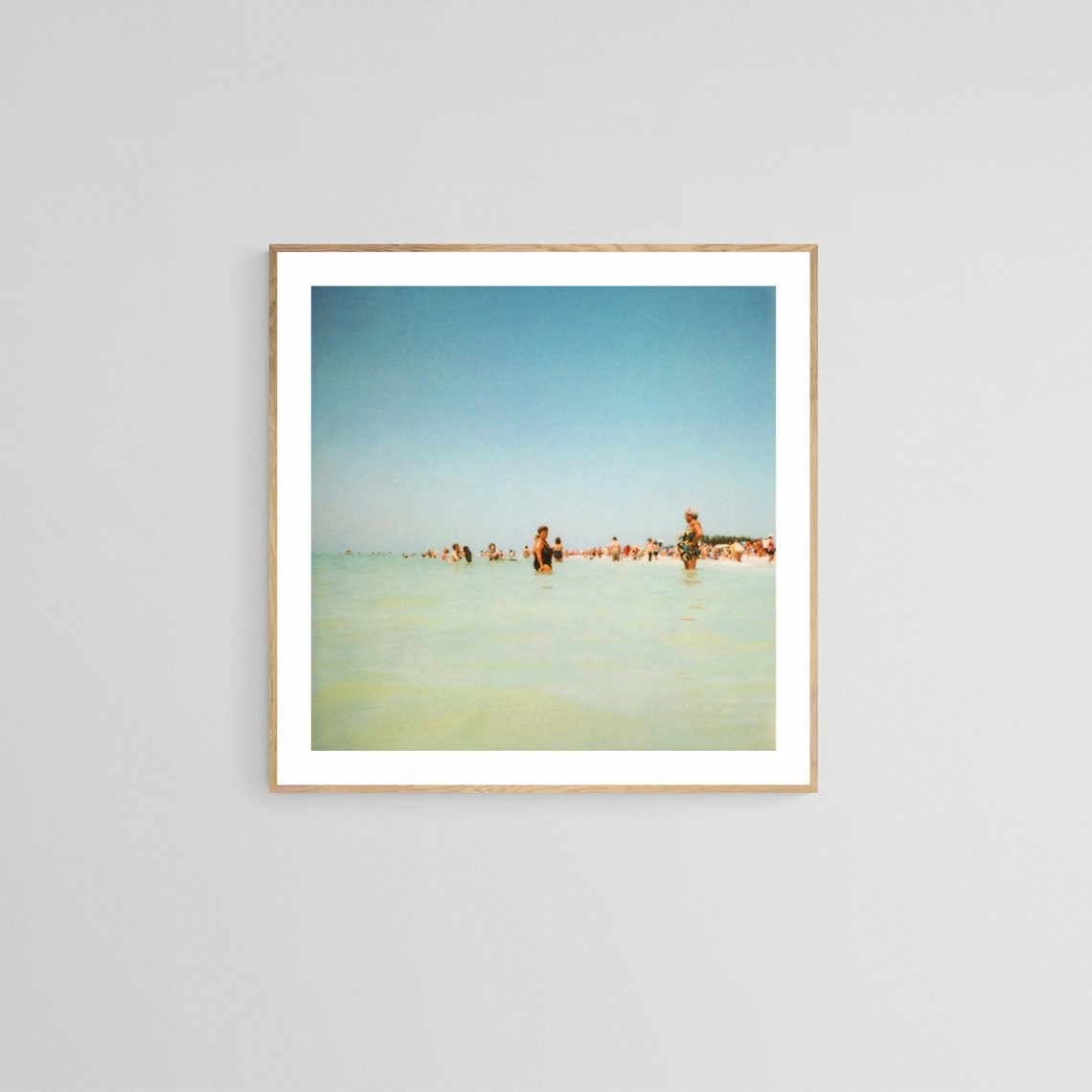 Instant Film Beach Photograph, Florida Ocean Print