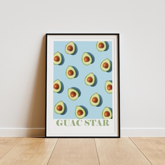 Print Wall Decor Avocado Photo Avocado Retro Avocado Fruit Wall Art Photo Wall Decor Poster