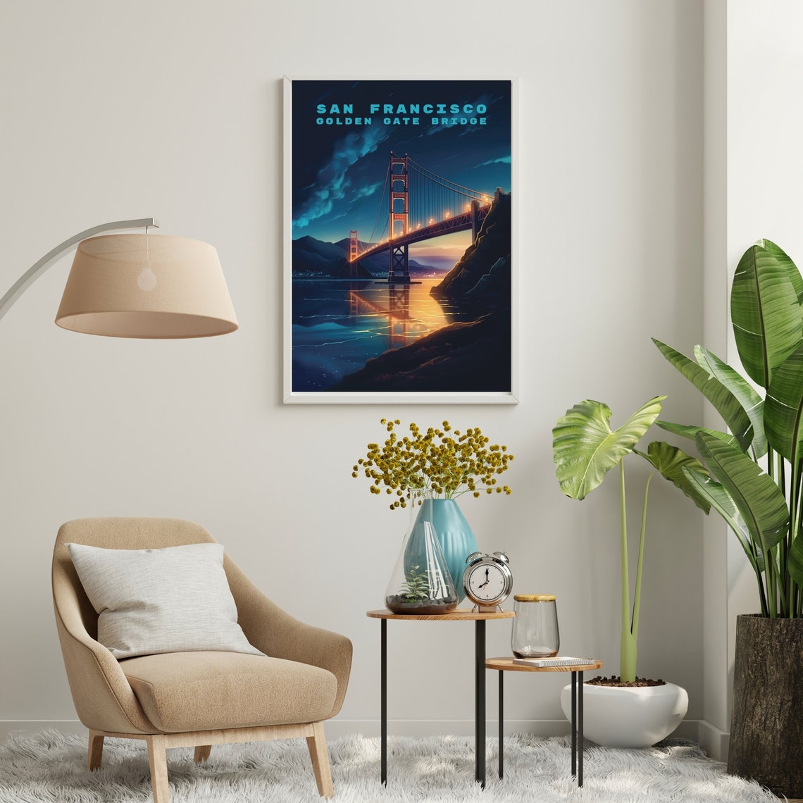 Golden Gate Bridge Travel Wall Art For Living Room San Francisco Travel Poster Wall Art Entryway Home Gift For Anniversary - Image 4