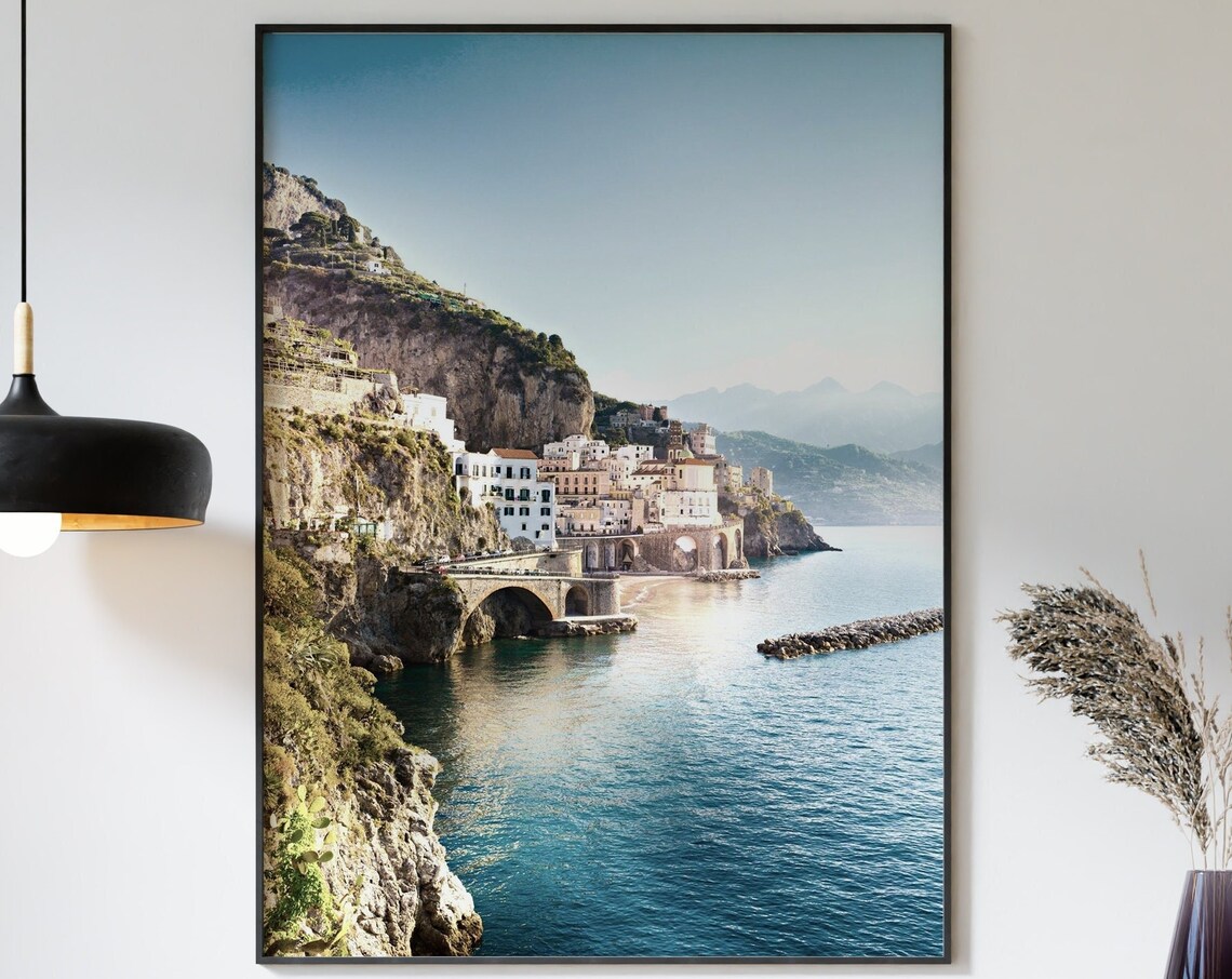 Amalfi Coast Italy Seaside Cliff Town Travel Photography Poster - Image 3