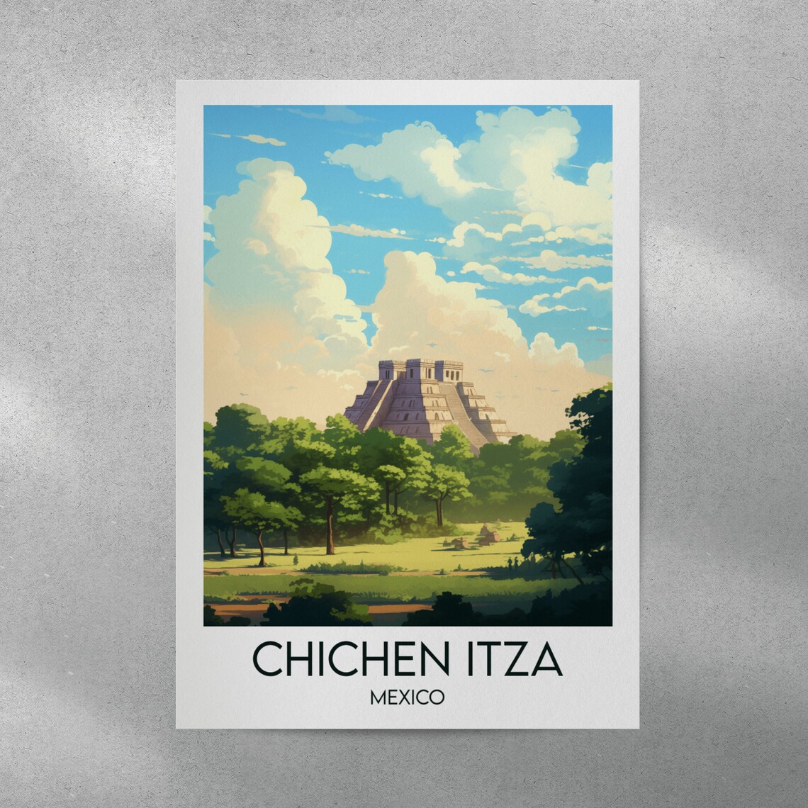Chichen Itza Custom Personalised Travel Poster - Image 4