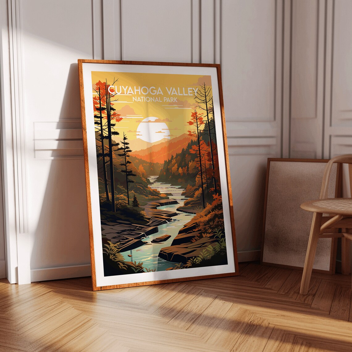 Cuyahoga Valley National Park Autumn River Gorge Sunset Poster - Image 2