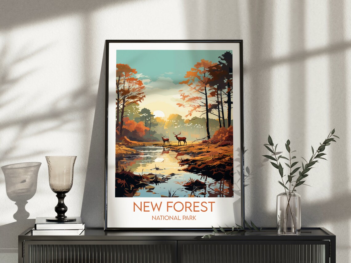 New Forest National Park Travel Poster, England UK - Image 5