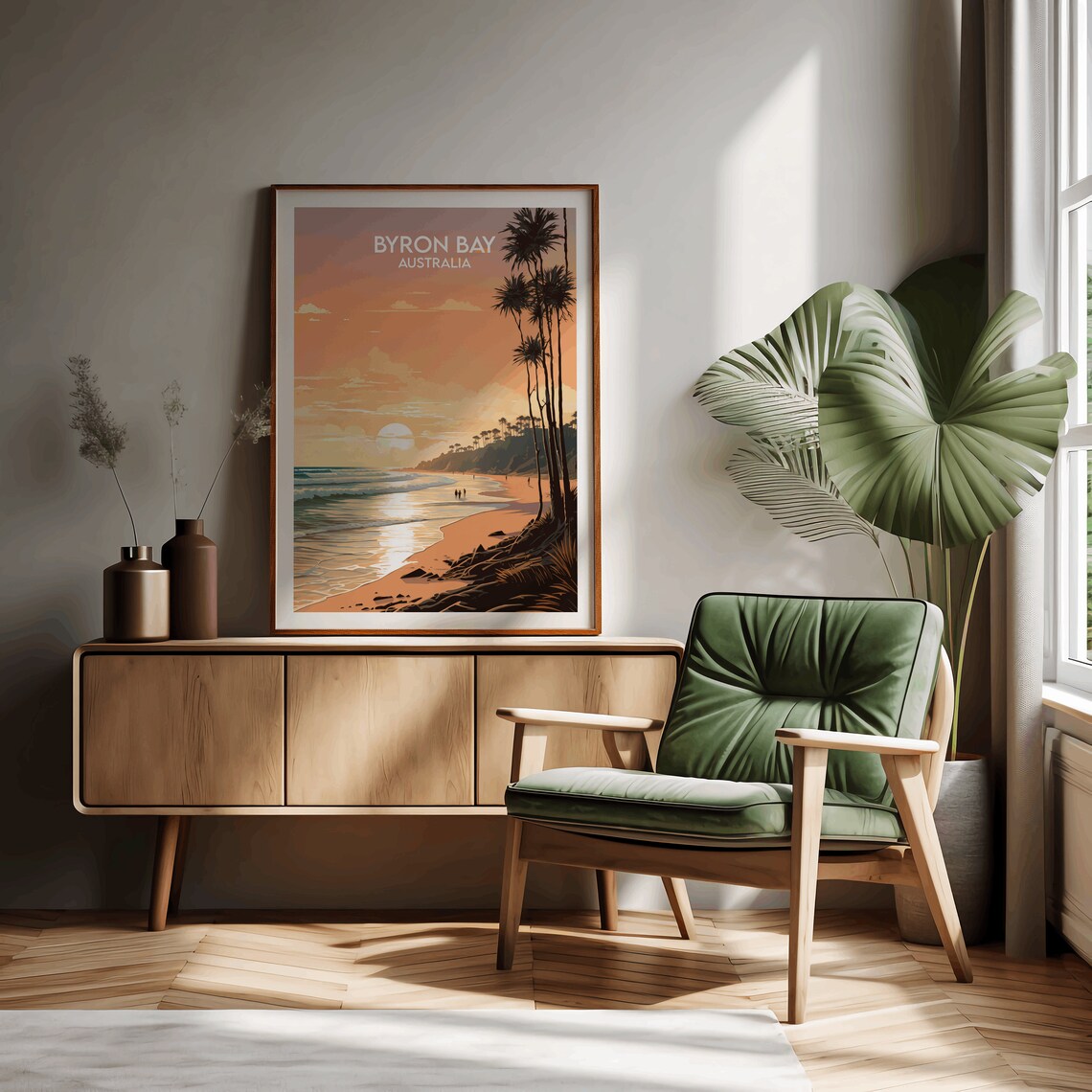 Byron Bay Travel Poster, Custom Personalised Gift - Image 2