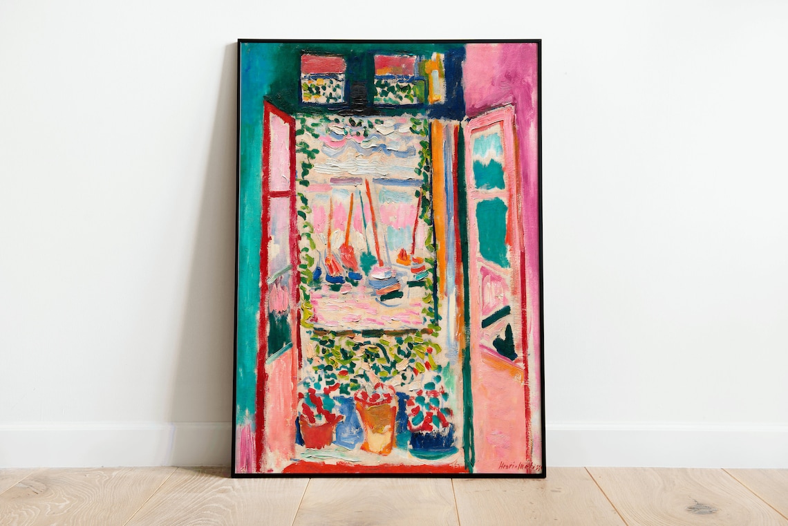 Matisse Open Window Collioure Vintage Flower Art Print