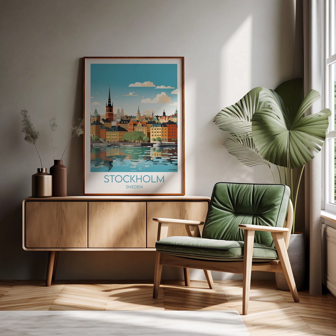 Stockholm Travel Poster, Custom Personalised Print - Image 2