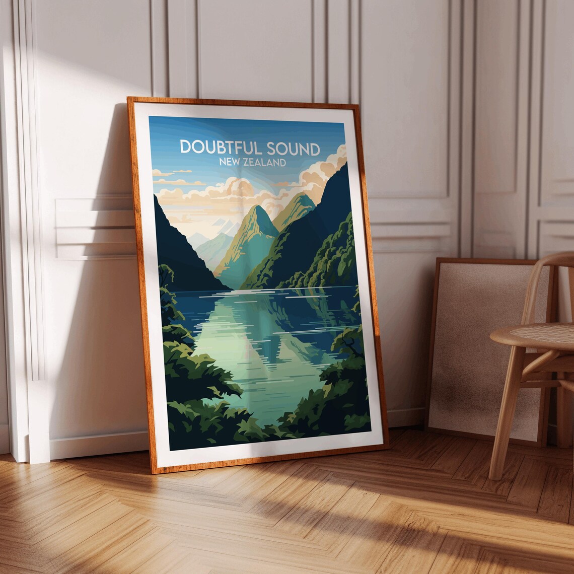 Doubtful Sound New Zealand Travel Poster, Custom - Image 3