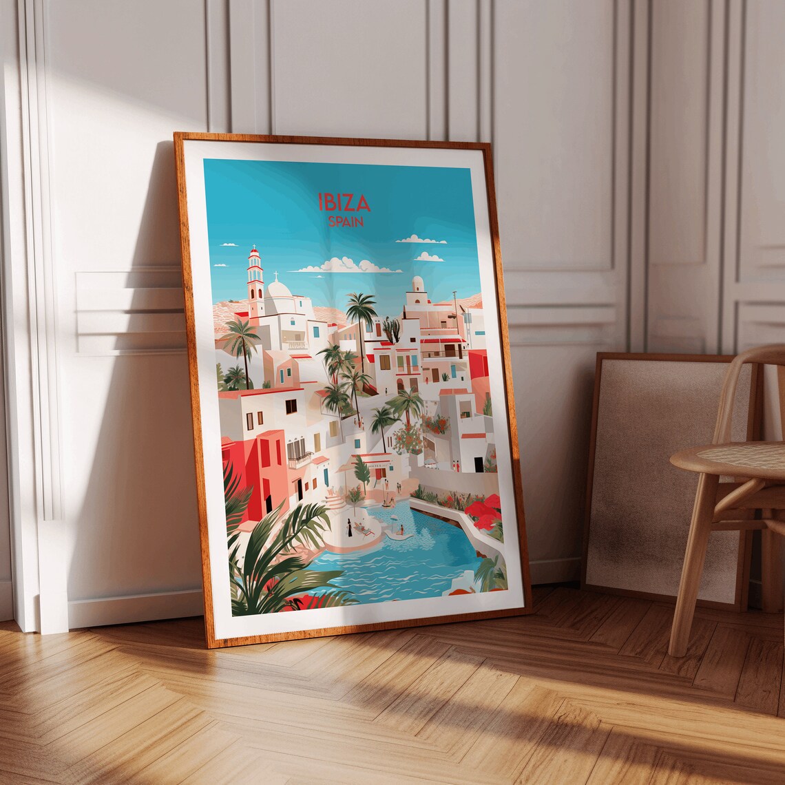 Ibiza Travel Poster, Custom Personalized Spain - Image 2