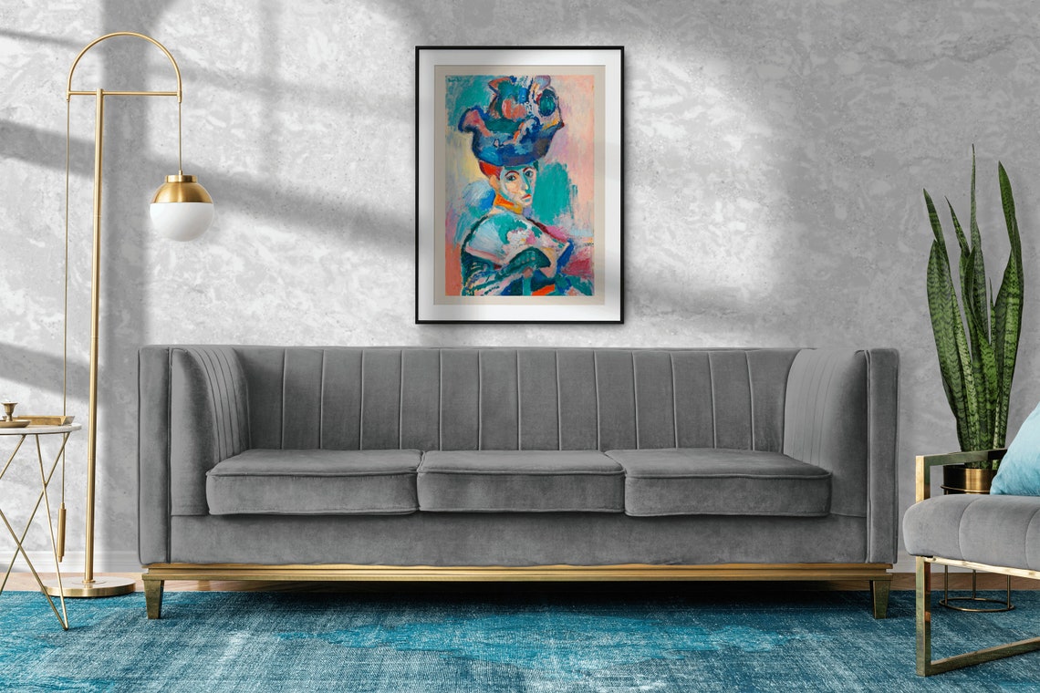 Henri Matisse Woman With A Hat Borderless Fauvist Portrait Poster - Image 4