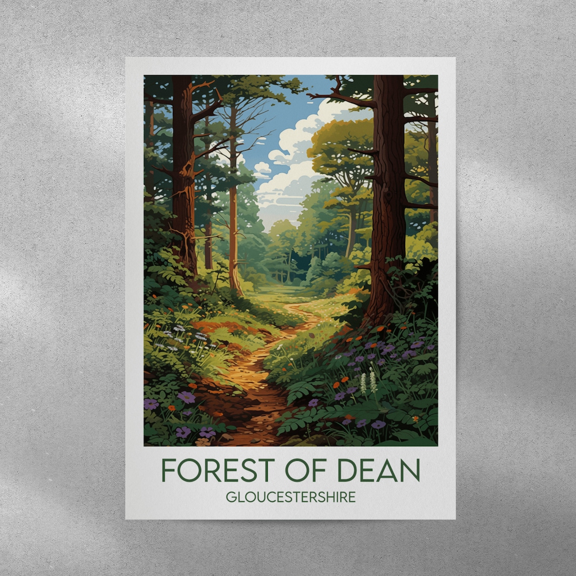 Forest Of Dean Wedding Gift Poster Print - Image 4