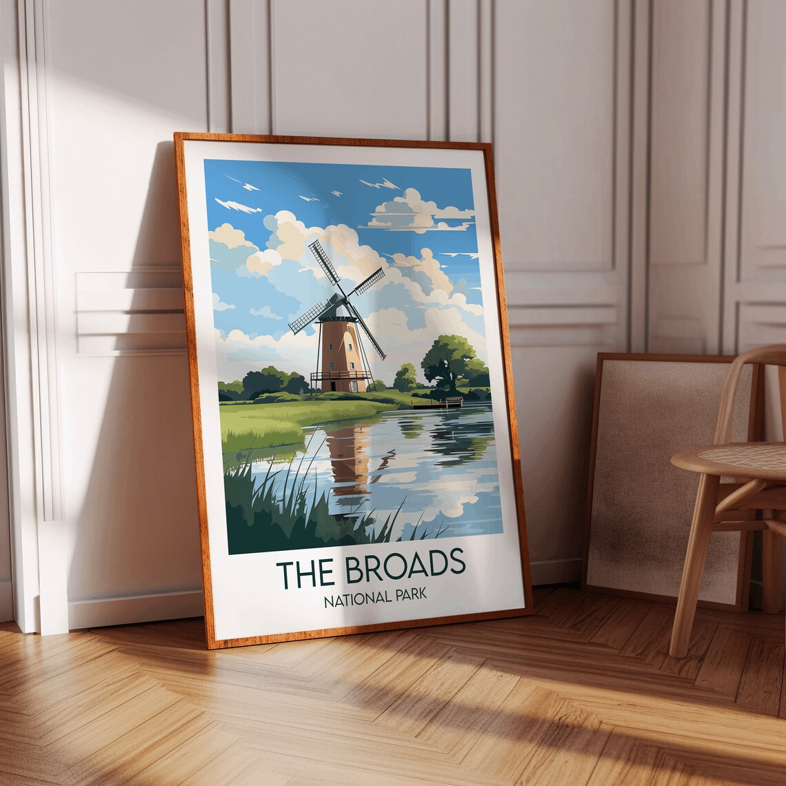Norfolk Broads National Park Travel Poster, England UK - Image 2