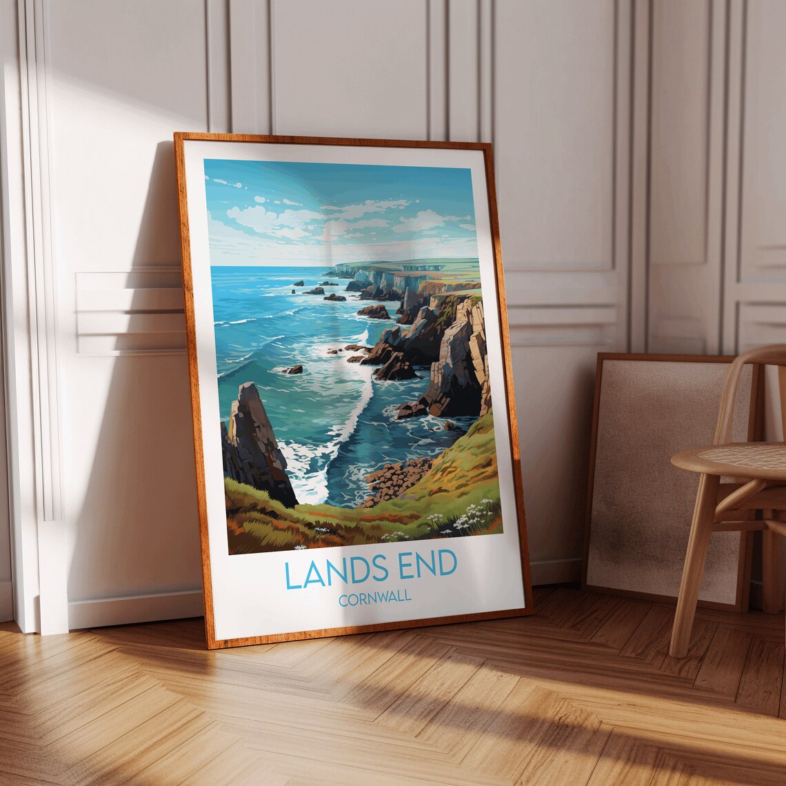 Lands End Cornwall Travel Poster, England UK - Image 2