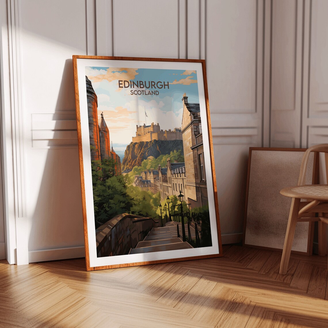 Edinburgh Castle Travel Poster, Scotland Travel Print - Image 3