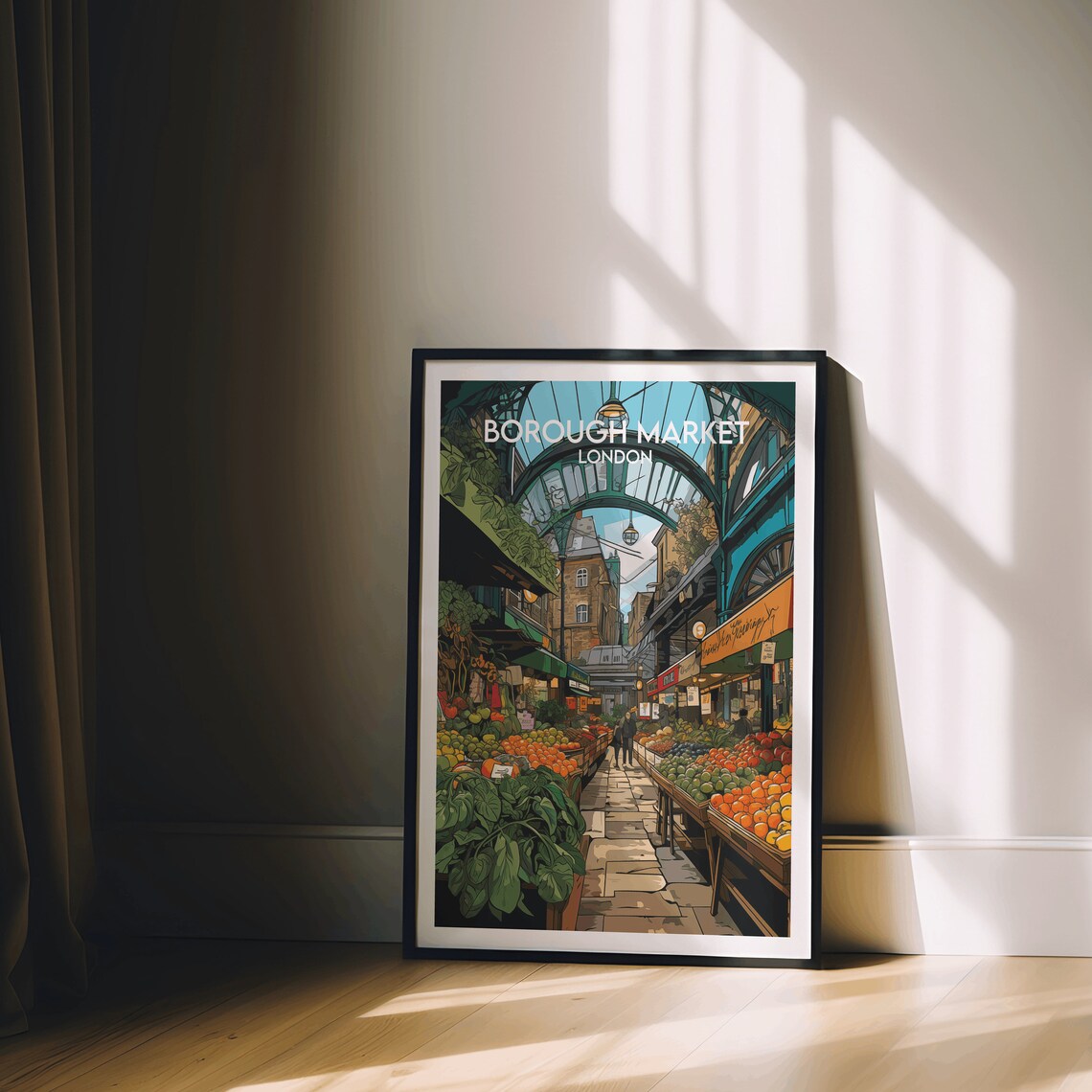 Borough Market Travel Poster, London Travel Print - Image 2