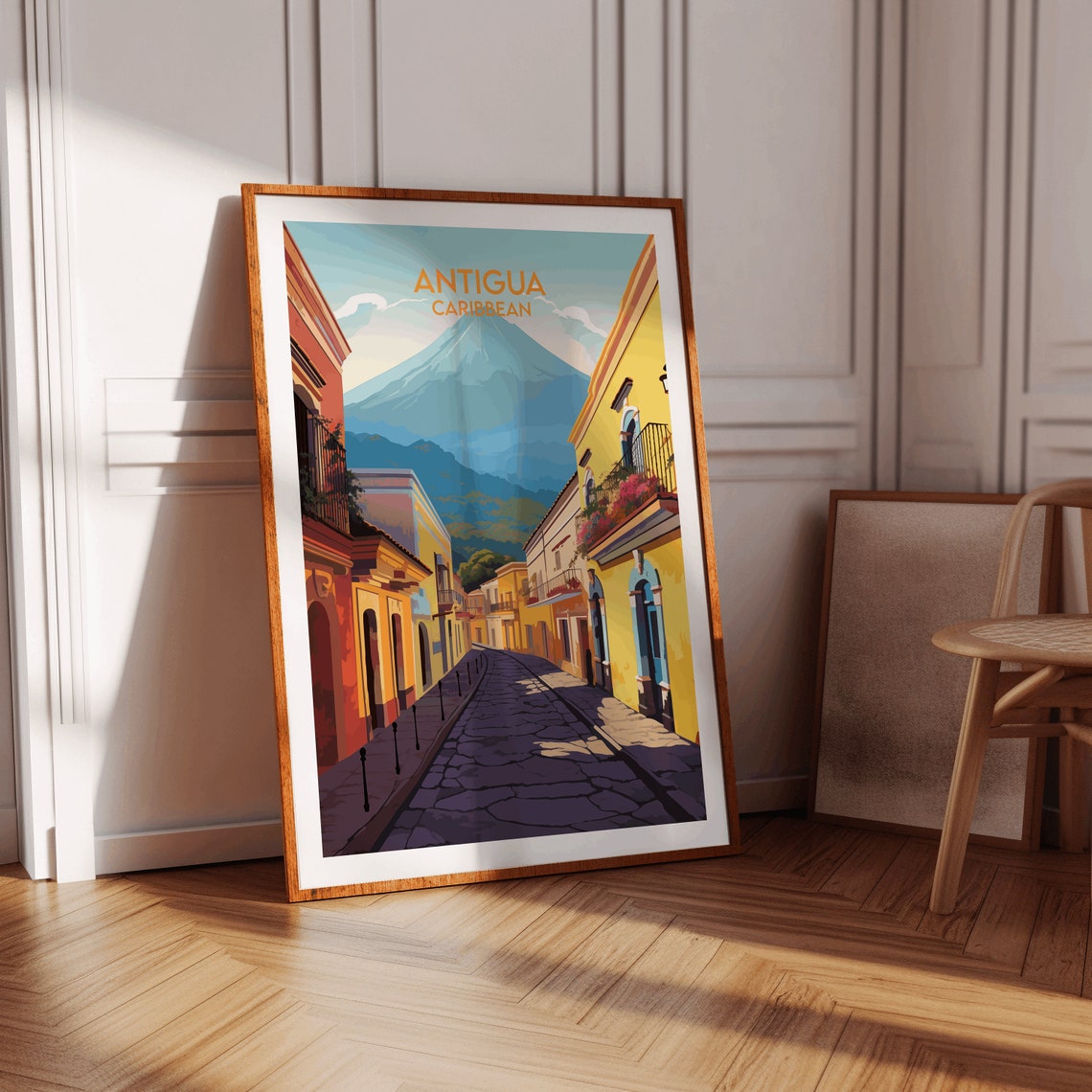 Antigua Travel Print Caribbean Poster Custom Personalised Wedding Birthday Gift - Image 2