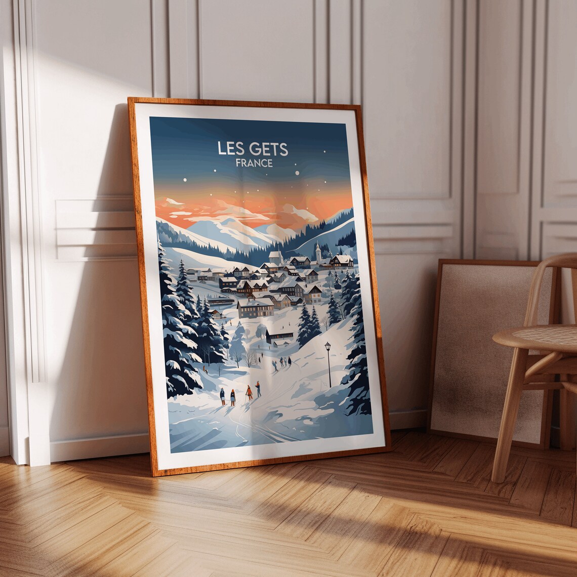 Les Gets Ski Travel Print France Gift Poster - Image 3