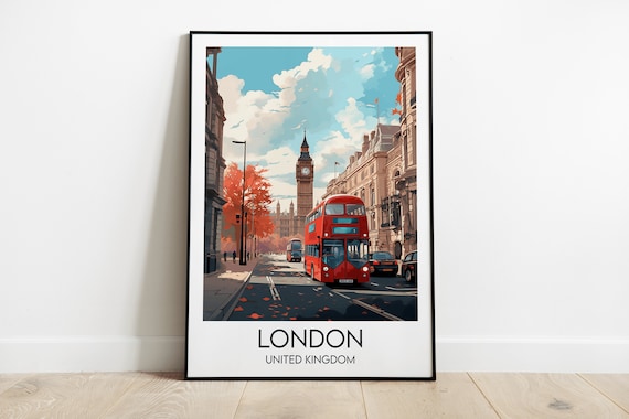 London Big Ben Print, England Travel Poster