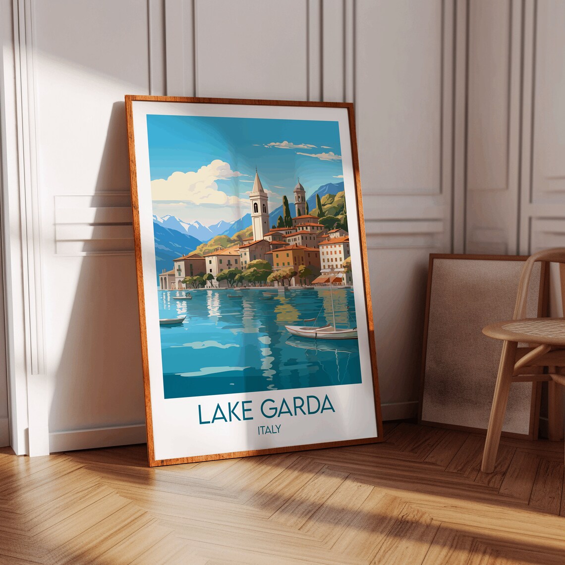 Lake Garda Travel Poster, Italy Custom Print - Image 3