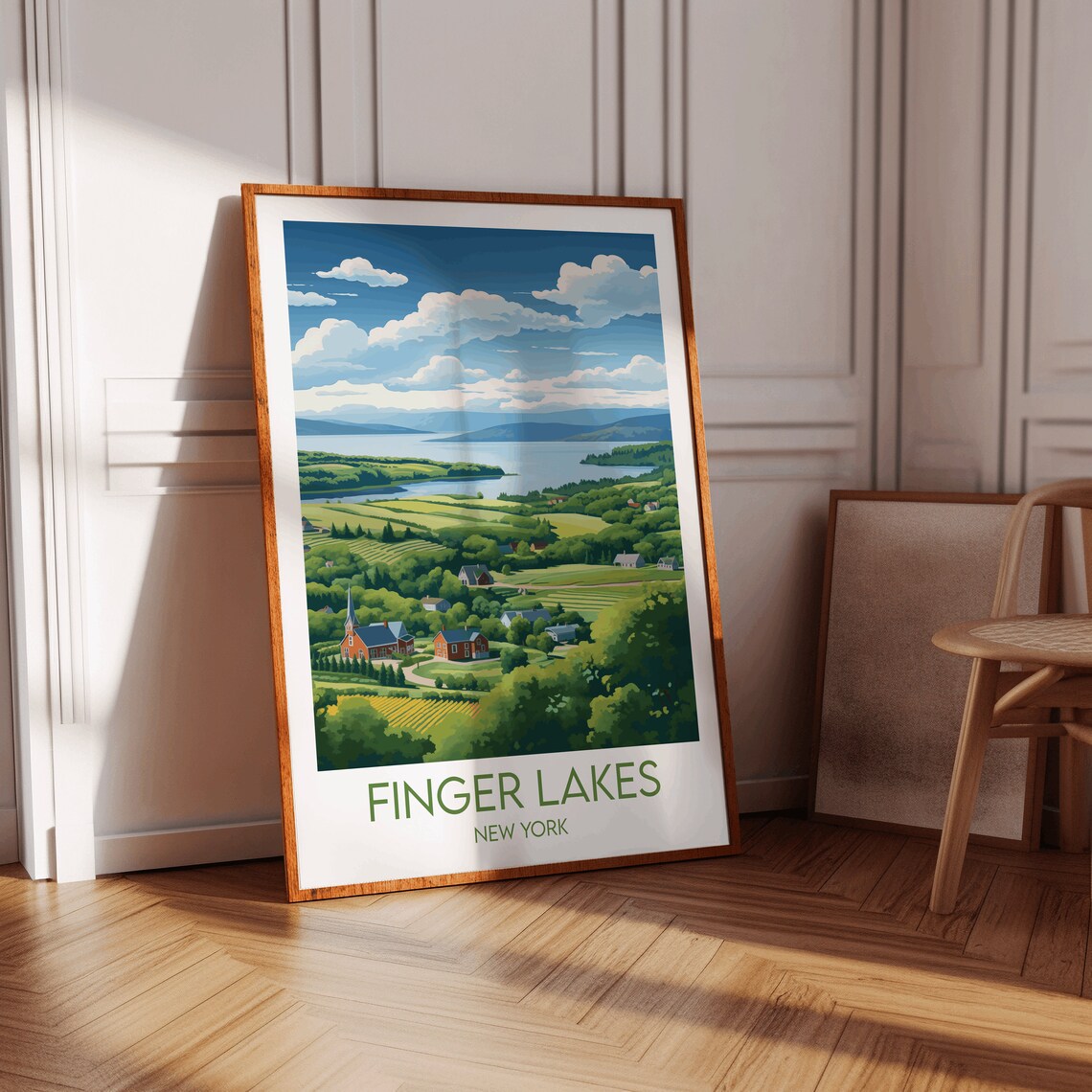 Finger Lakes Travel Poster, New York Custom Print - Image 2