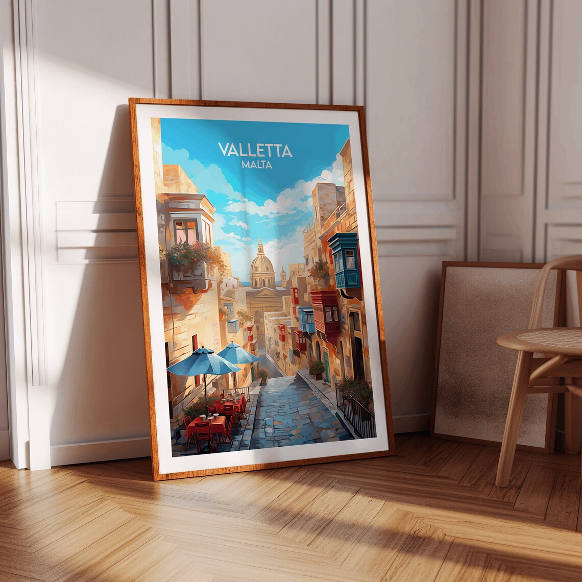 Valletta Travel Poster, Malta Custom Personalised Print - Image 3