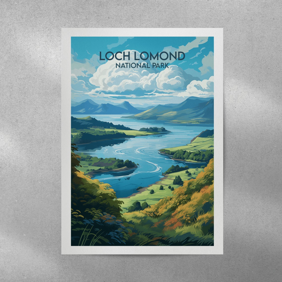 Loch Lomond National Park Scotland Loch Islands Scenic Art Poster - Image 3