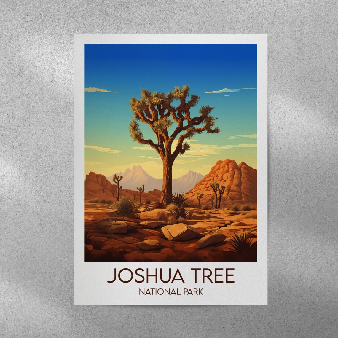 Joshua Tree National Park Travel Poster, Custom Personalised - Image 3