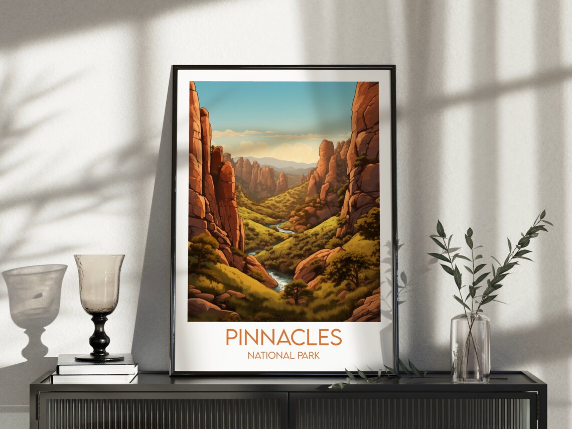 Pinnacles National Park Canyon Overlook Rock Formations Travel Poster - Image 5