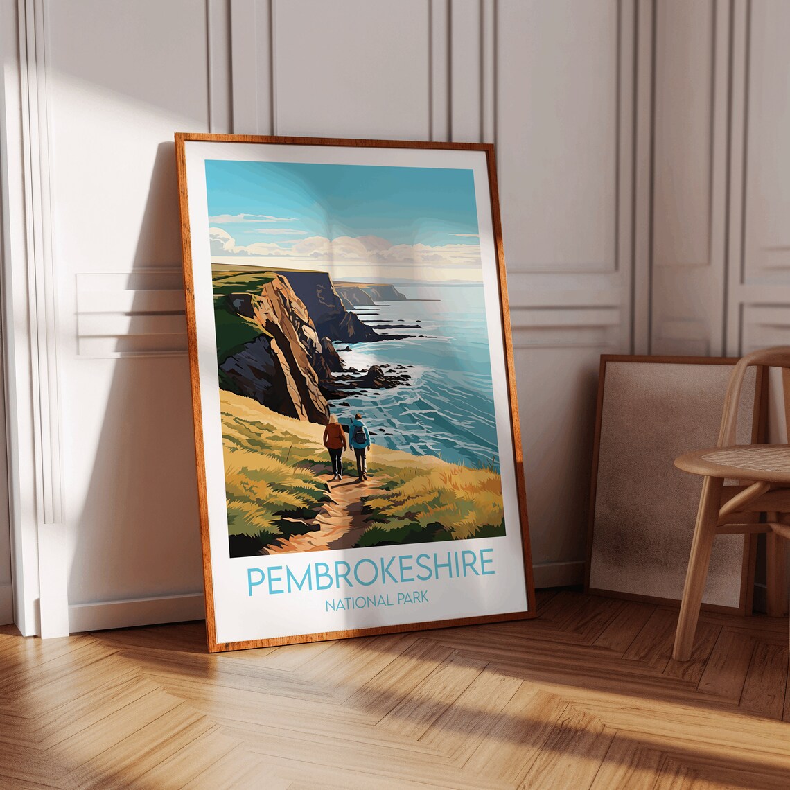Pembrokeshire National Park Coastal Cliffs Hiking Travel Poster - Image 3