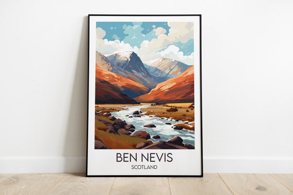 Ben Nevis Travel Poster, Scotland Custom Personalised