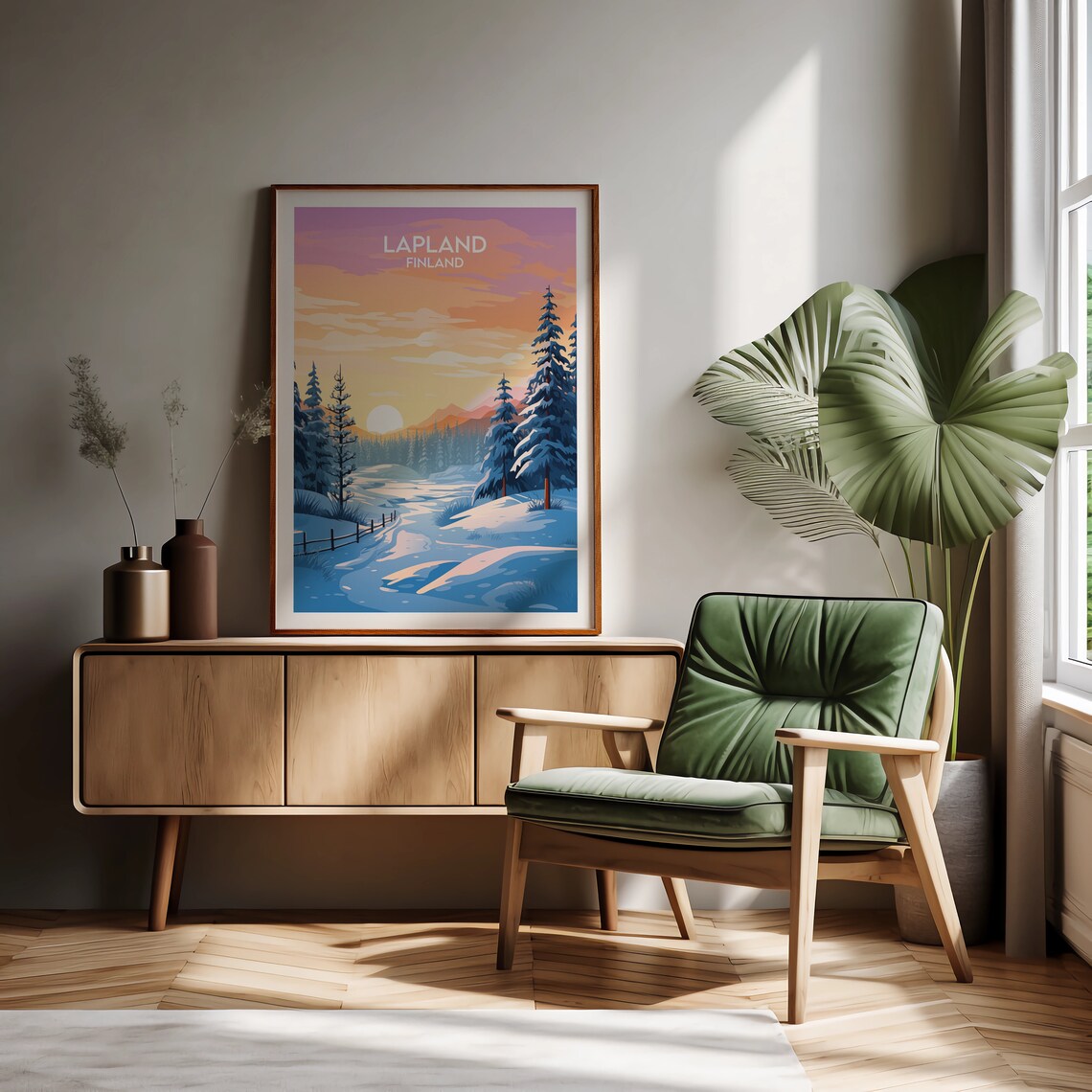 Lapland Travel Poster, Finland Custom Personalised - Image 3