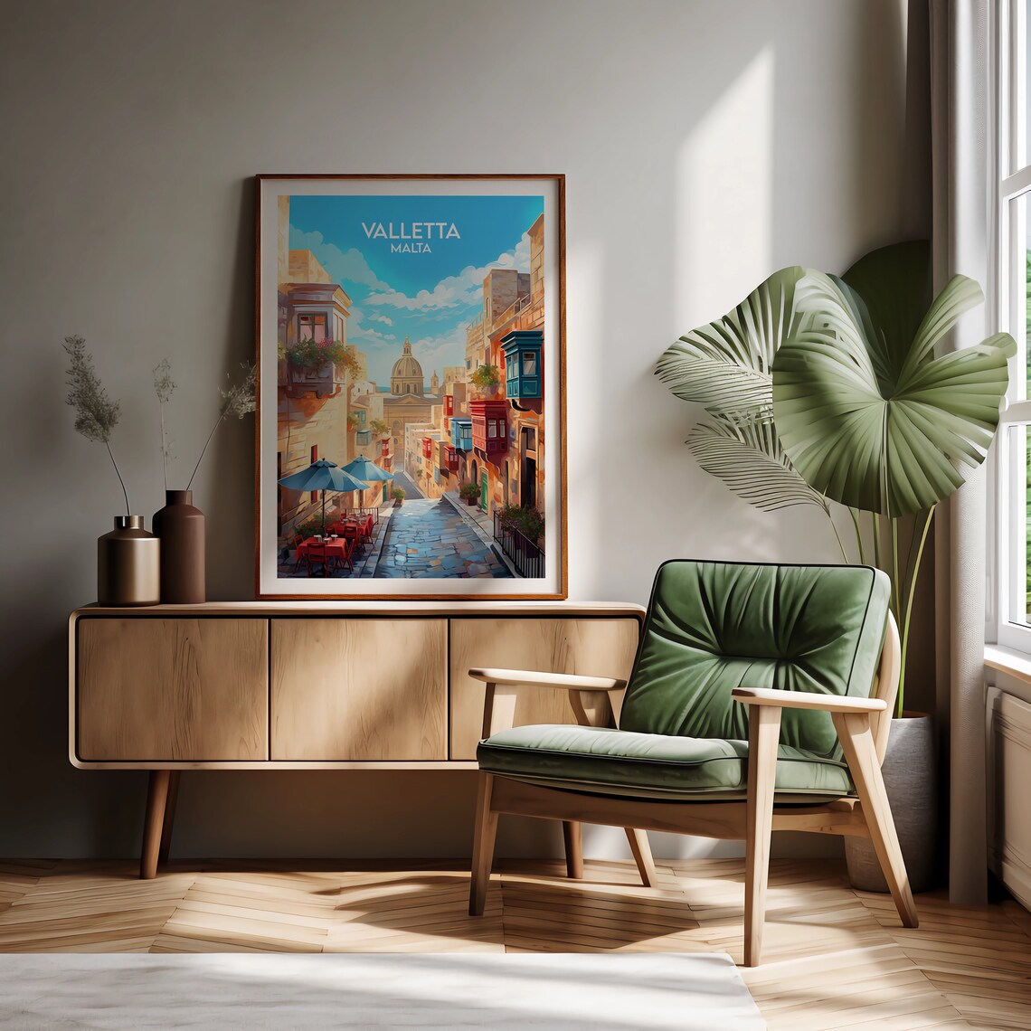 Valletta Travel Poster, Malta Custom Personalised Print - Image 2