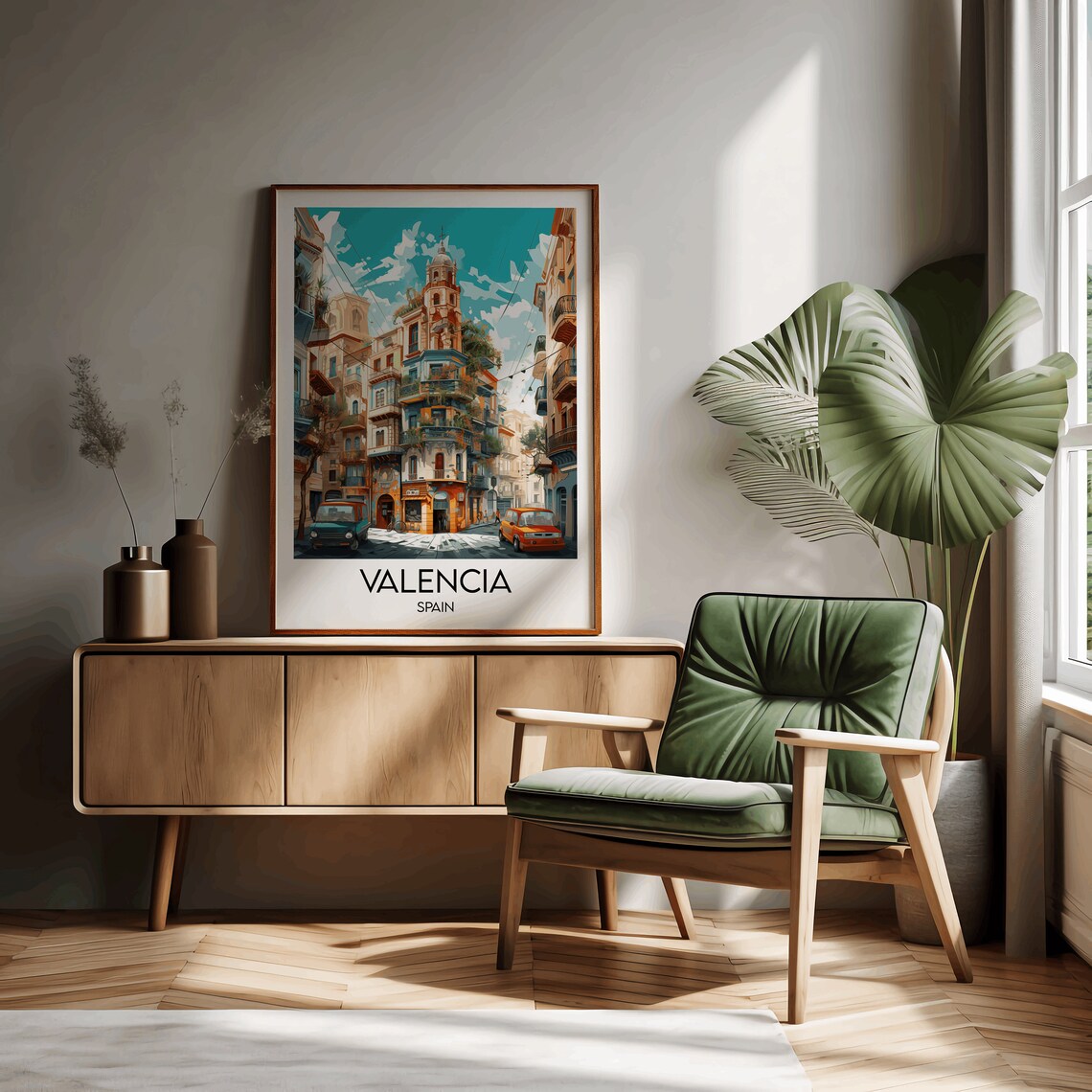 Valencia Travel Poster, Spain Custom Personalised - Image 3