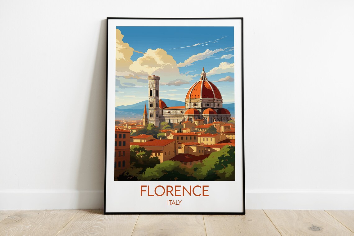 Florence Travel Poster, Italy Custom Personalised