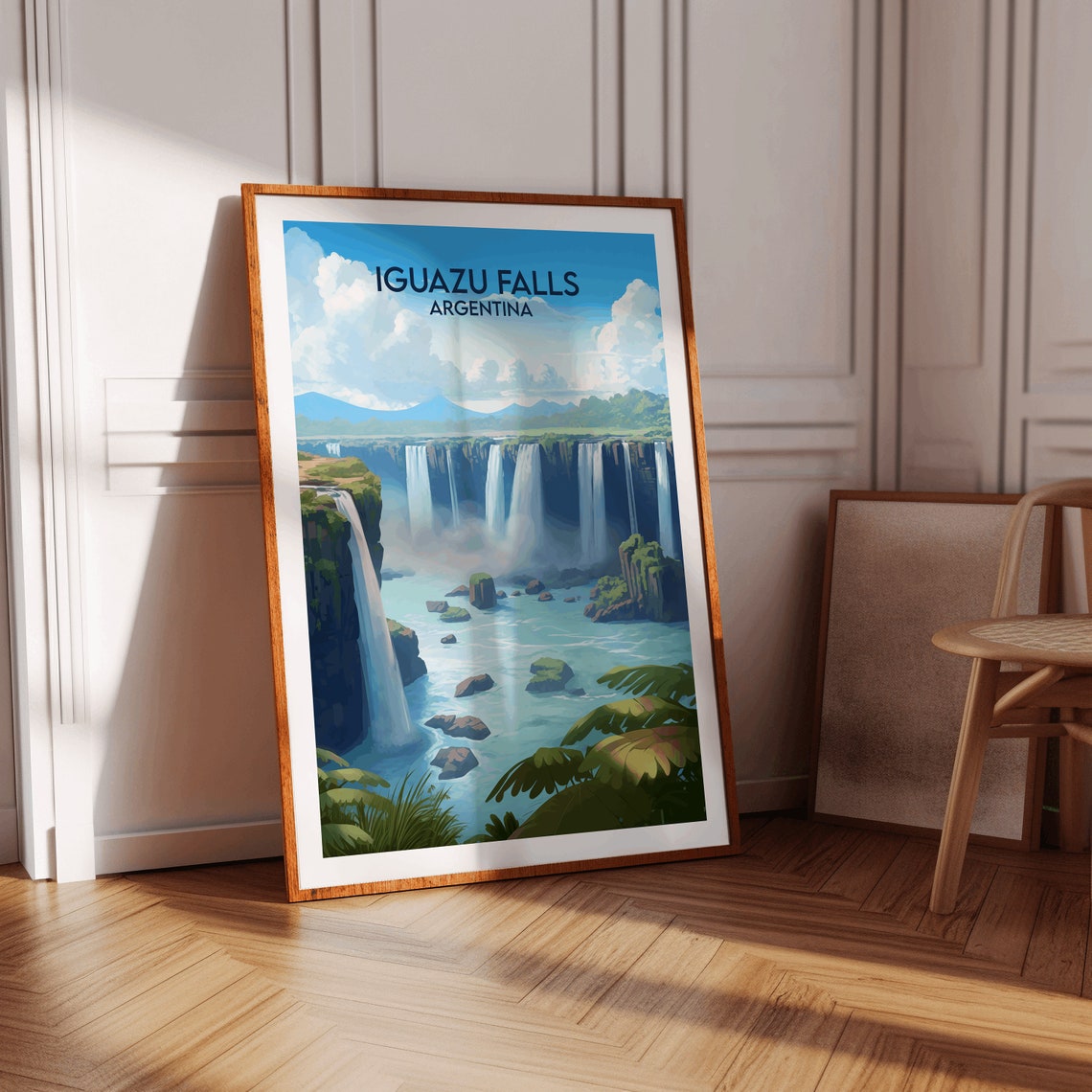 Iguazu Falls Travel Print Argentina Poster Custom Personalised Wedding Birthday Gift - Image 2
