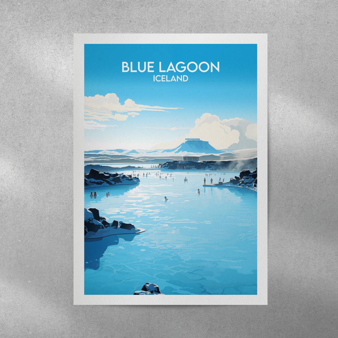 Blue Lagoon Iceland Milky Blue Geothermal Spa Waters Travel Poster - Image 3