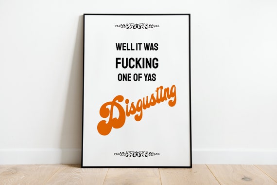 Disgusting Funny Quote Bathroom Print Wall Art Poster A3 A4 A5 Toilet Black Home Decor Quote Wall Art Sign Accessories