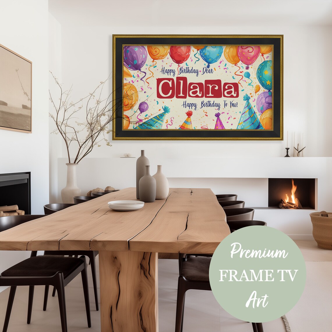 Birthday Happy Birthday Custom Name Art Print - Image 3