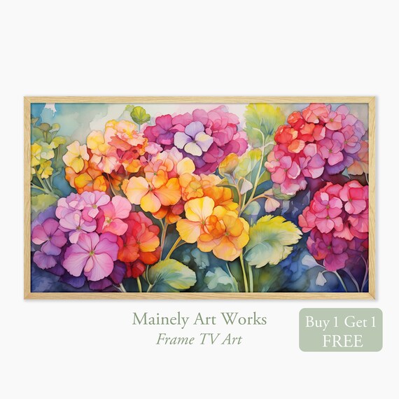Hydrangea Flowers For Frame Tv Painting Of Colorful Flowers For Frame Tv Snapdragon Bonus Flowers