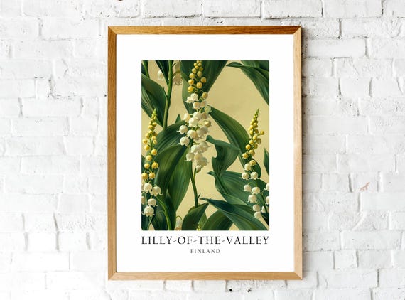 Lily of the Valley Finland National Flower Art Print