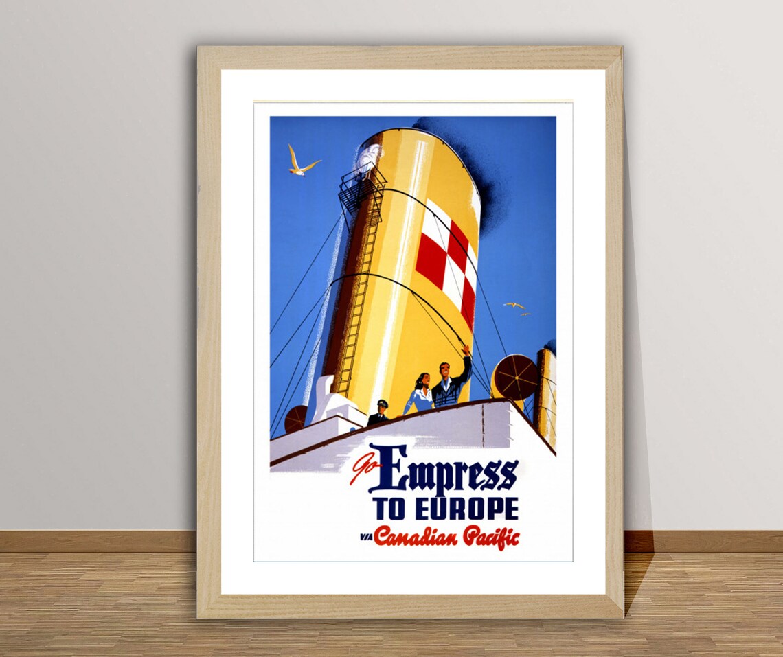 Canadian Pacific Europe Vintage Travel Poster