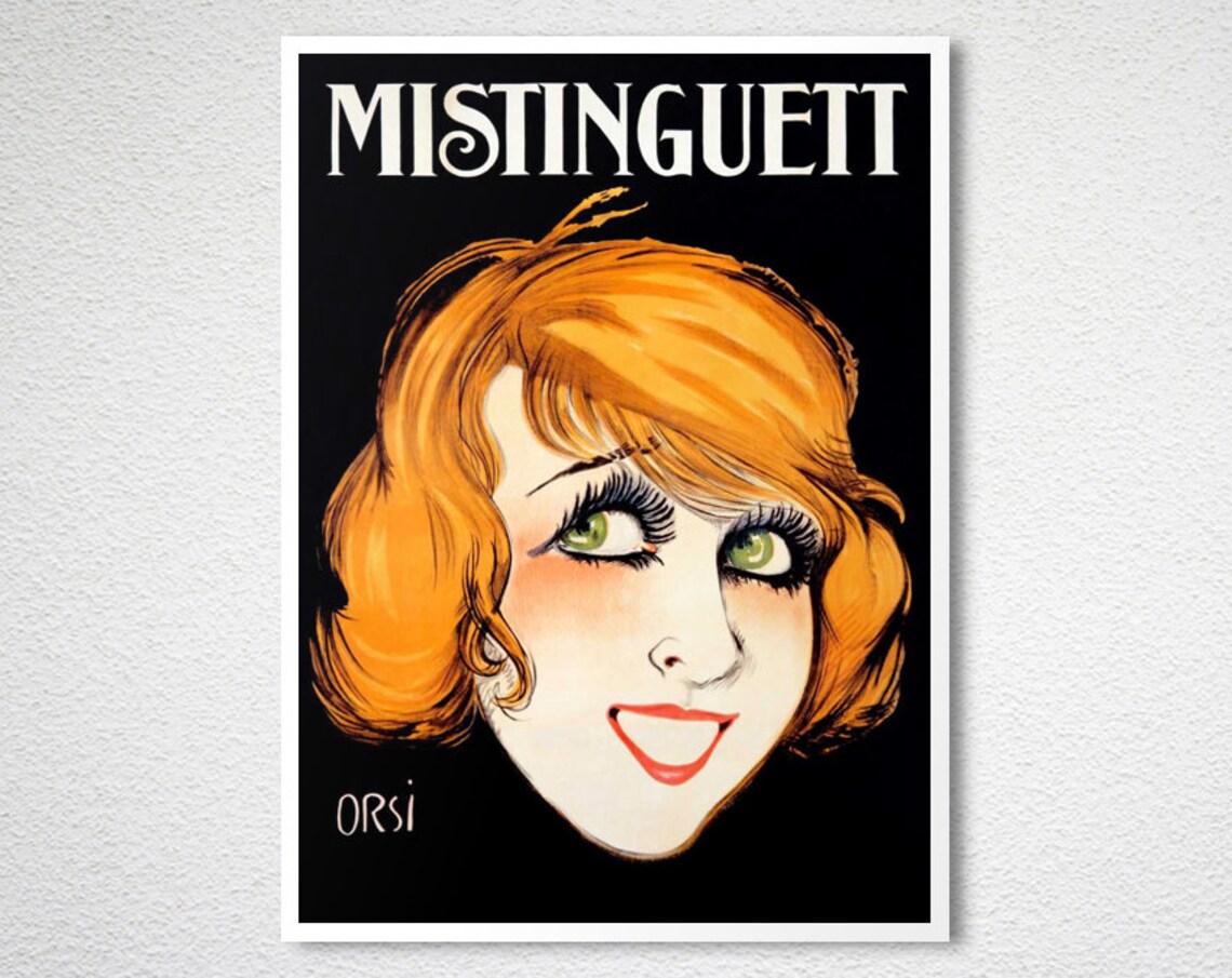 Mistinguett Orsi Vintage French Music Hall Star Portrait Poster - Image 2