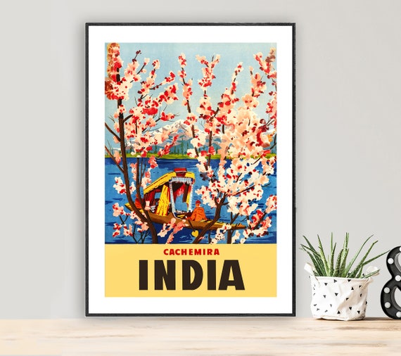 India Cachemira Vintage Travel Poster Poster Paper Or Print Gift Idea