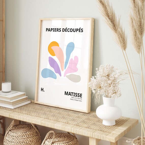Matisse Cut Out Print Museum Print Minimalist Print Art Matisse Inspired Living Room Poster Minimalist Print