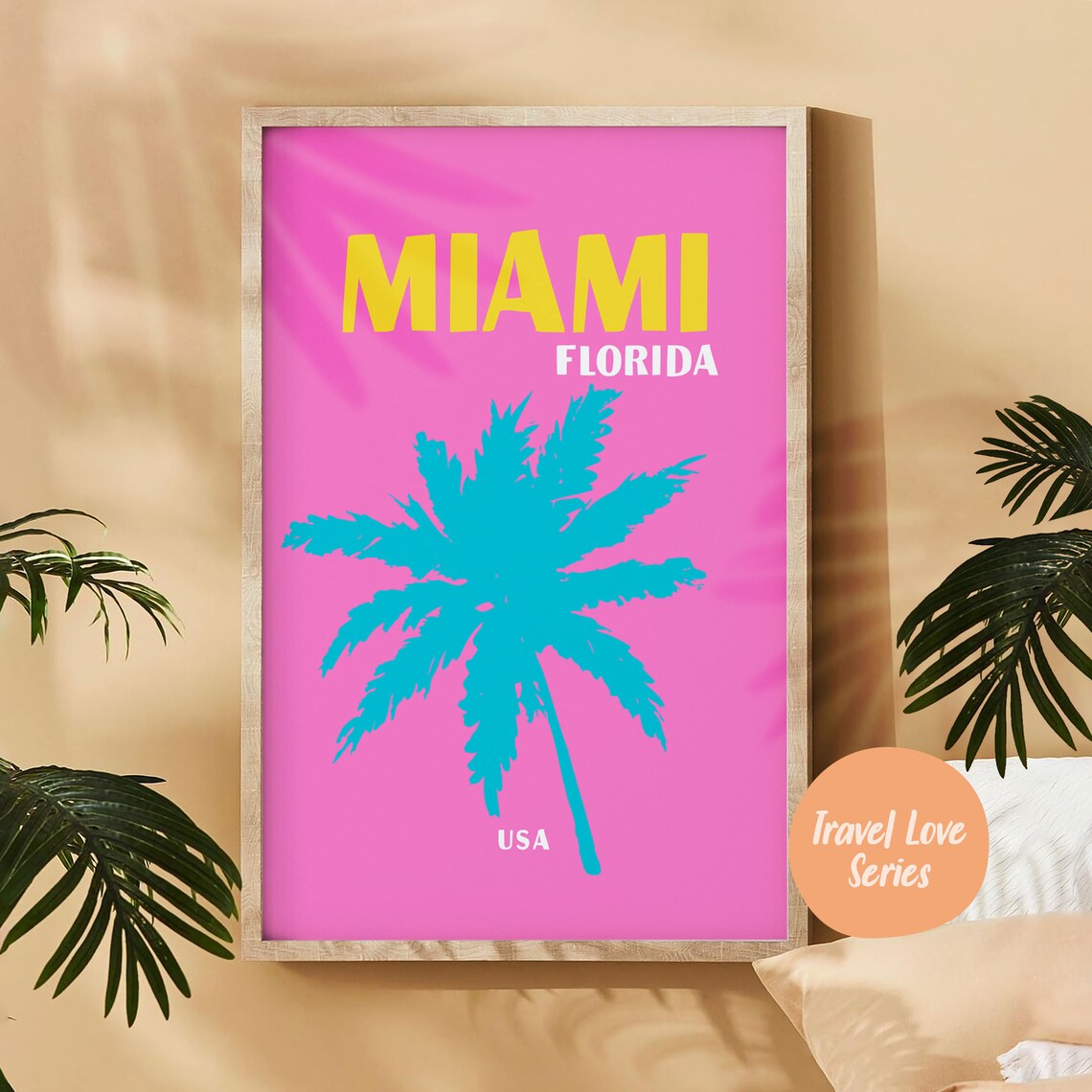 Miami Colorful Travel Poster, Maximalist Florida - Image 5