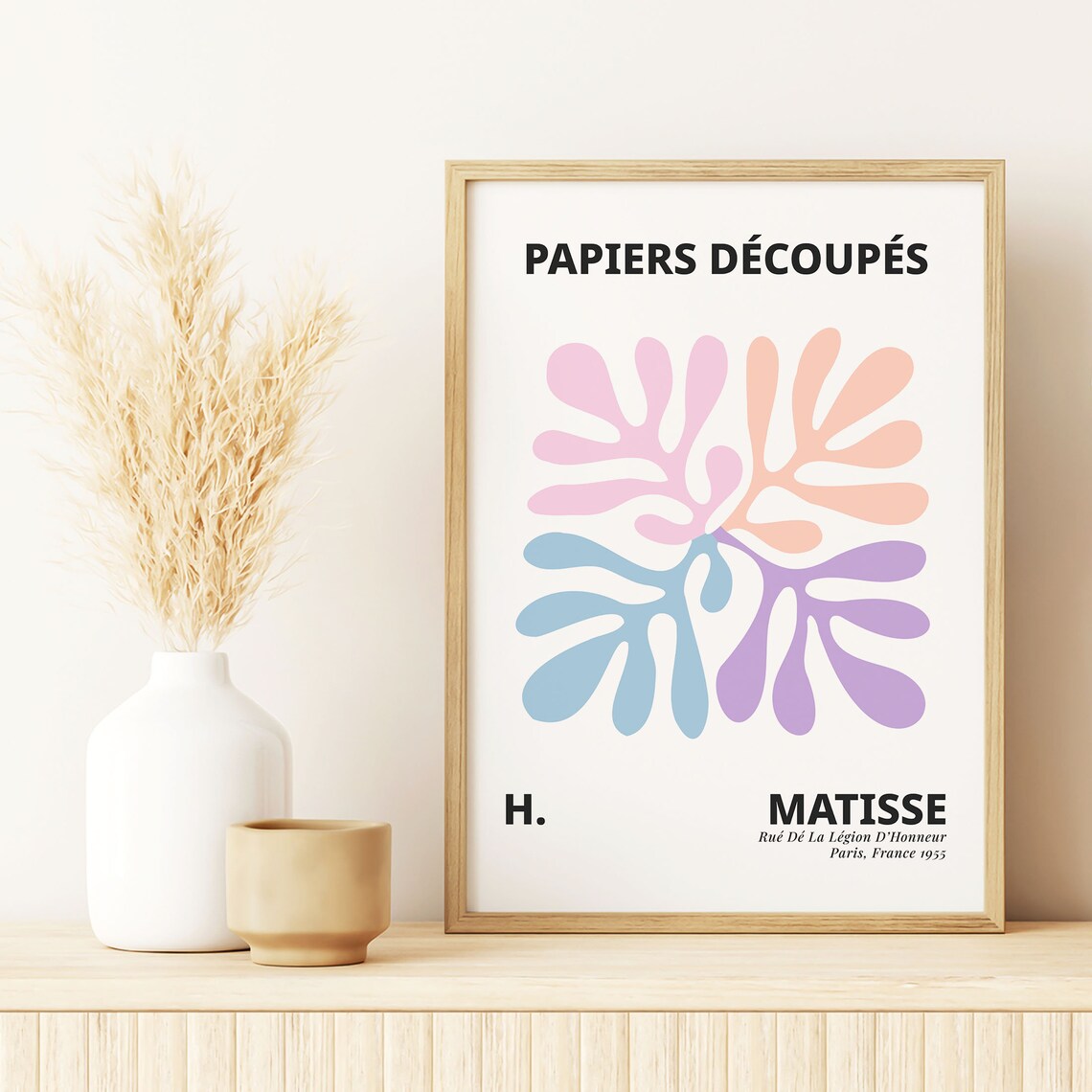 Henri Matisse Papiers Decoupes Pastel Leaf Cut Outs Pink Art Poster - Image 4