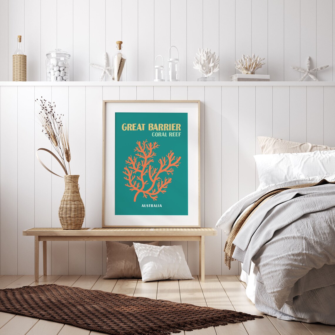 Great Barrier Reef Retro Travel Poster, Australia - Image 2