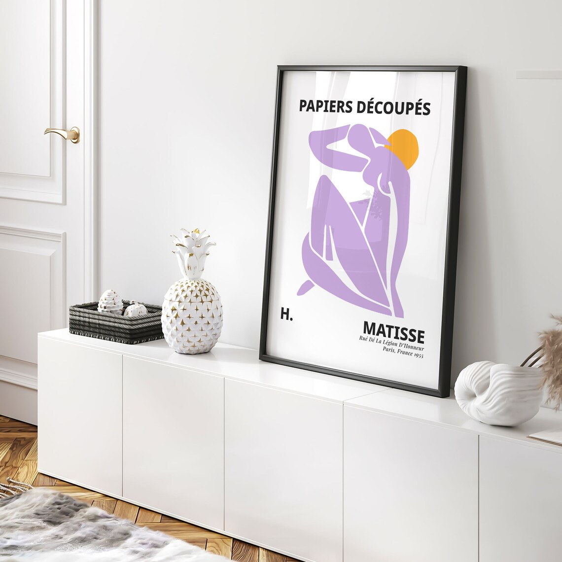 Henri Matisse Purple Seated Figure Orange Sun Papiers Art Poster - Image 5