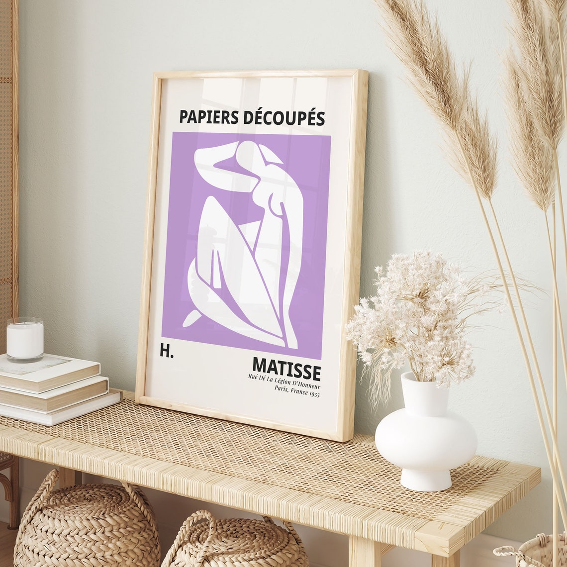 Henri Matisse Papiers Decoupes Purple Block White Figure Art Poster - Image 4
