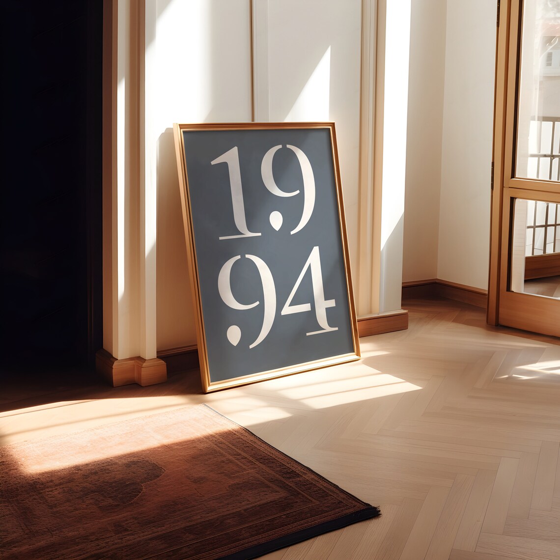 Custom Year Typography Print, Birth Year Gift