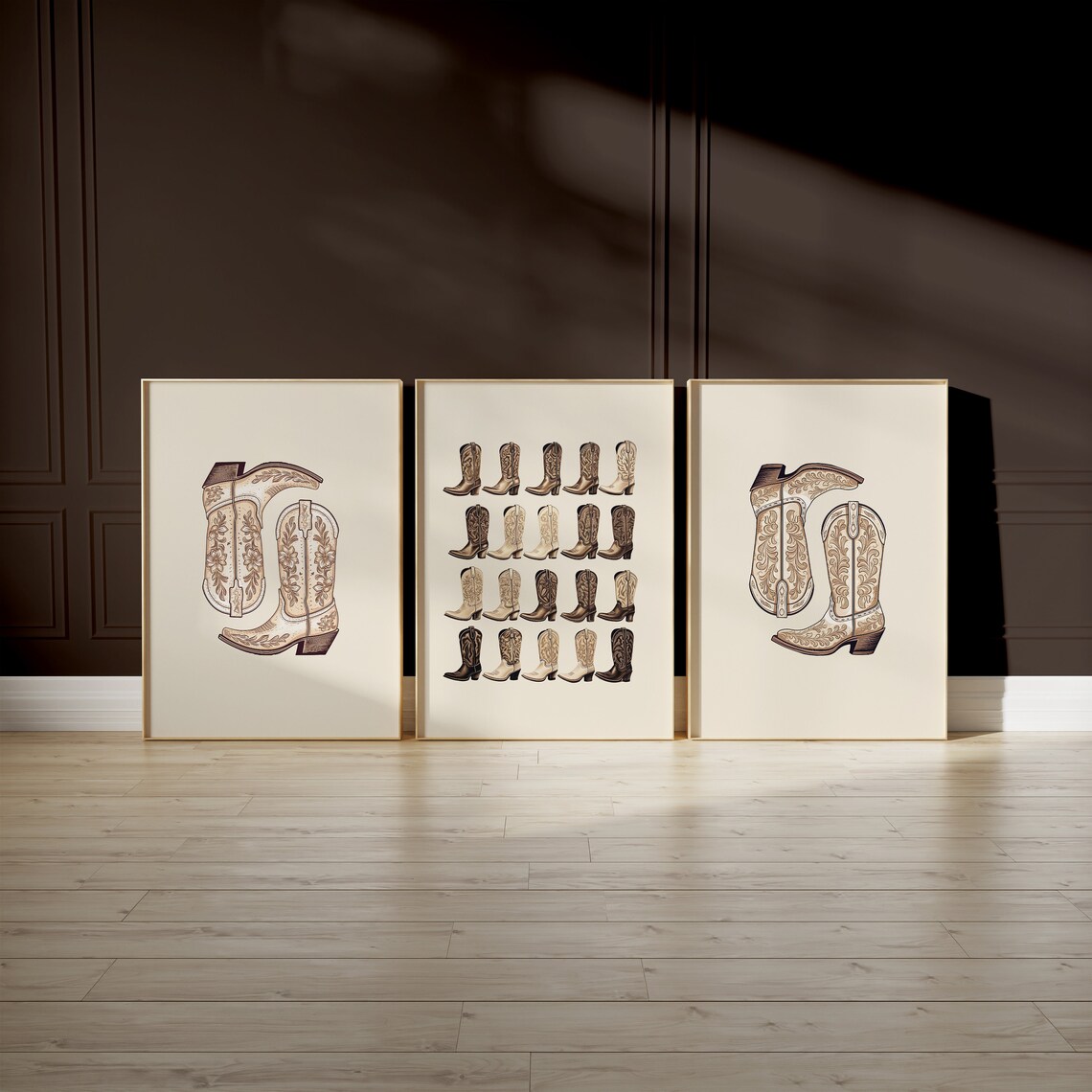 Cowgirl Boots Print, Neutral Western Wall Art - Image 3